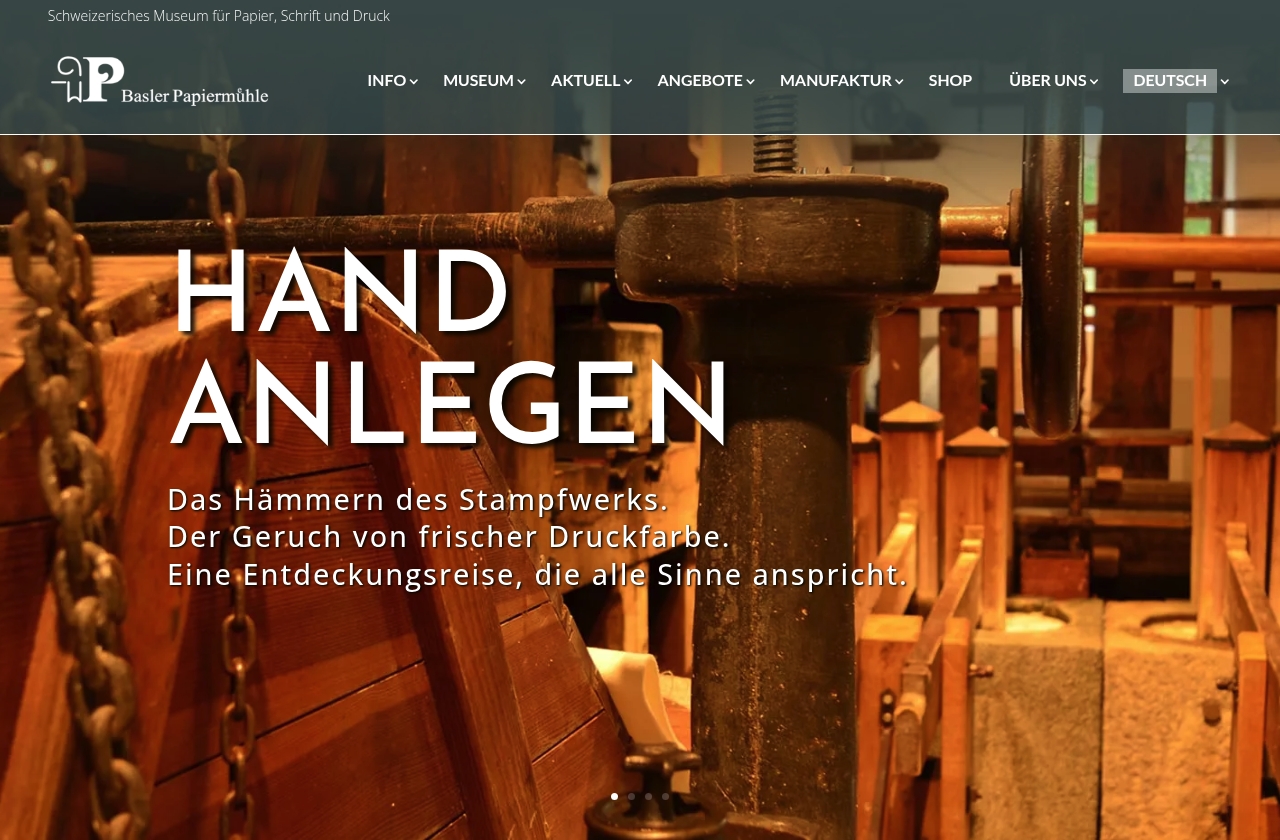 Basler Papiermühle, Schweizerisches Museum für Papier, Schrift und Druck