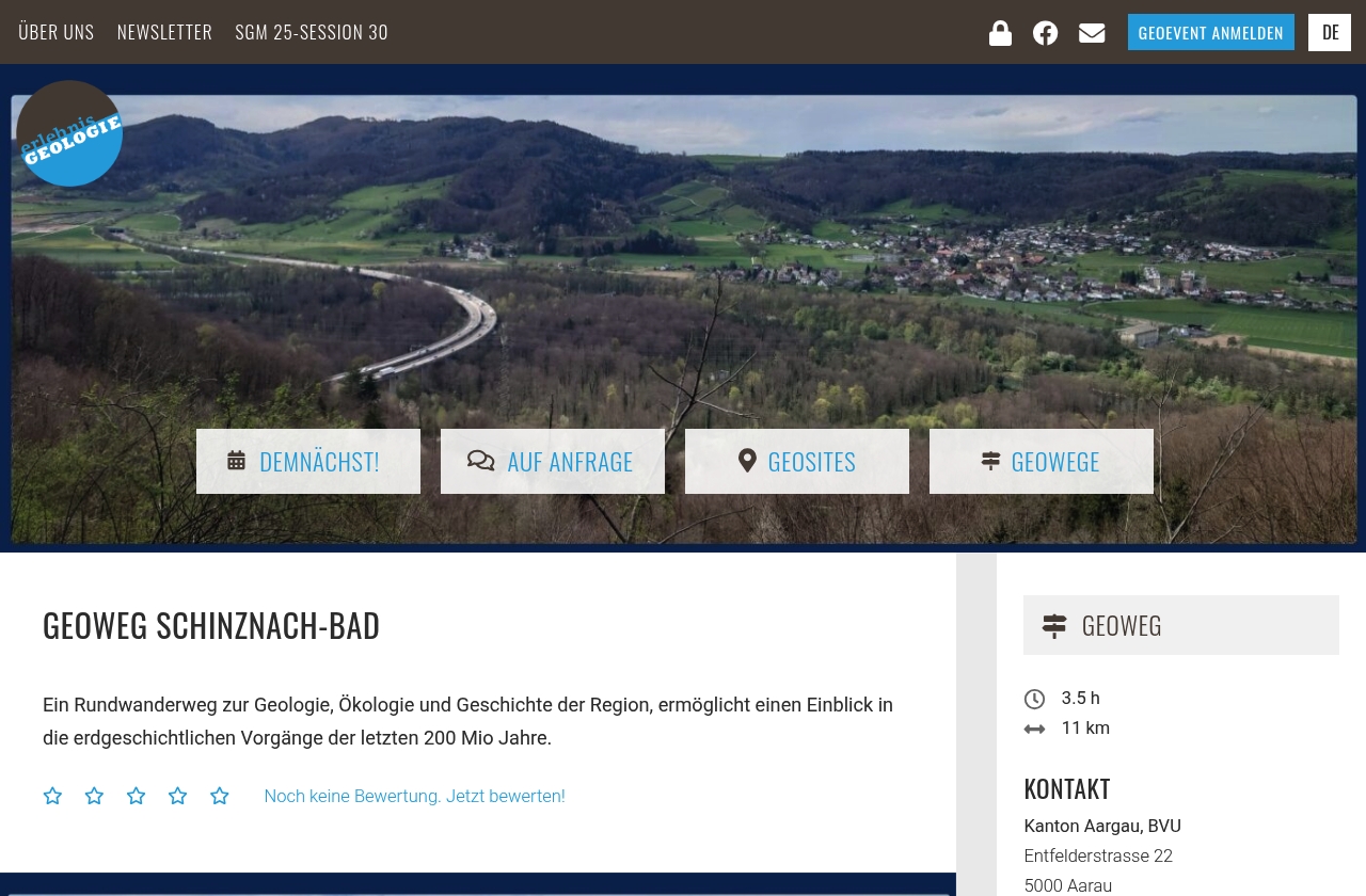 Geoweg Schinznach Bad – Habsburg – Scherz