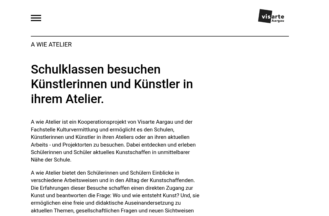 A wie Atelier – Schulklassen besuchen Künstlerinnen und Künstler